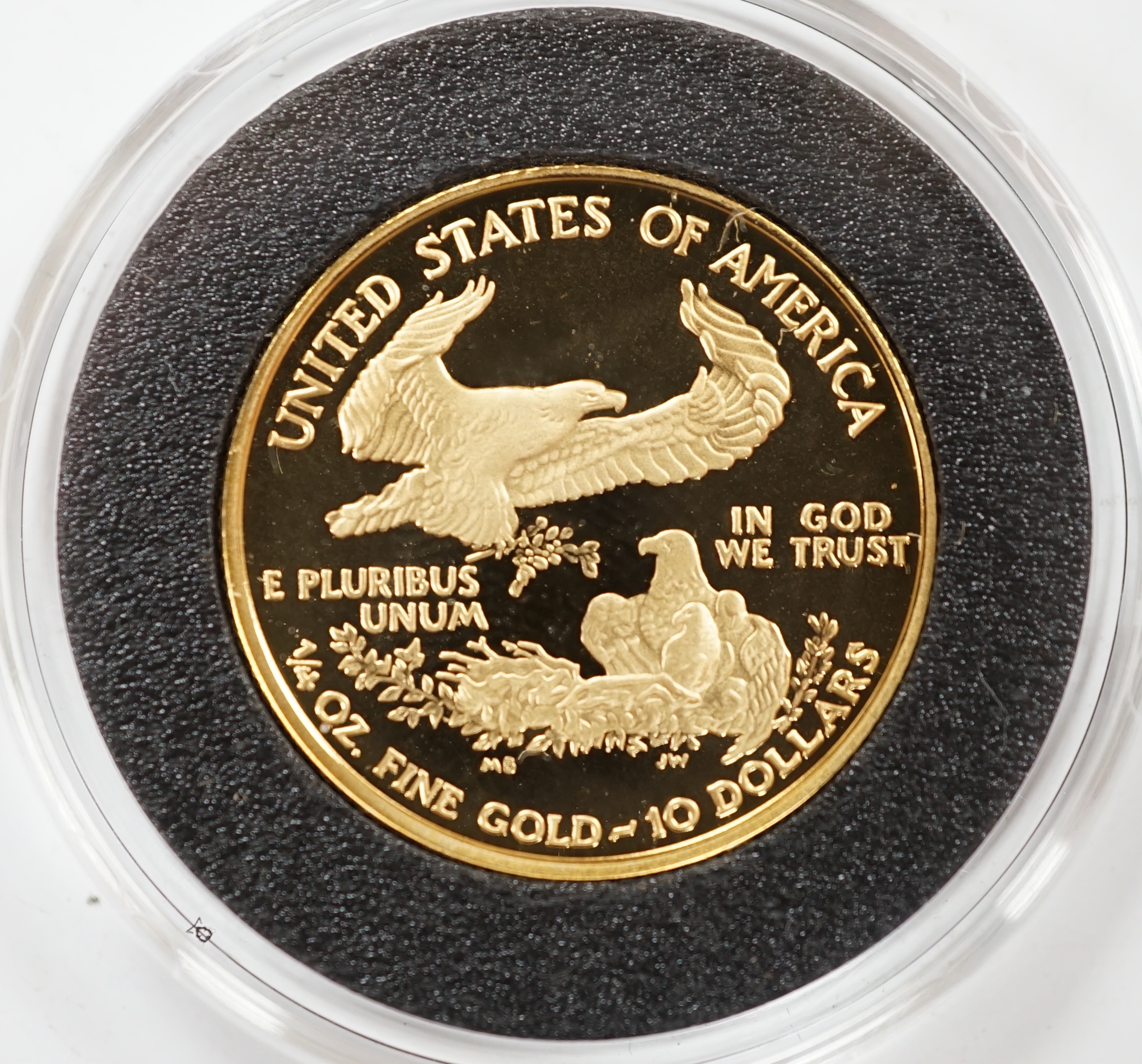 Gold coins, USA, 2007 proof gold $10
